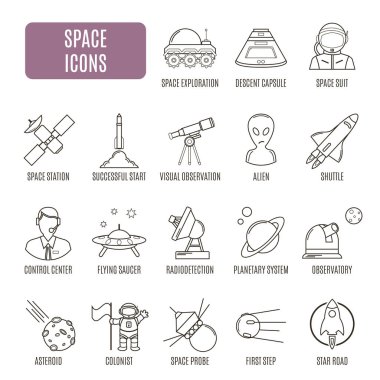 Alanı simgeler. Vektör sembol kümesi 