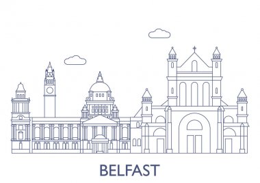 Belfast.The şehrin en ünlü binaları