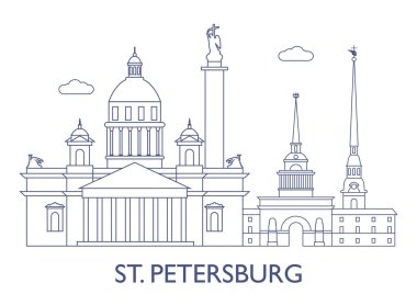 St.Petersburg, şehrin en ünlü binaları