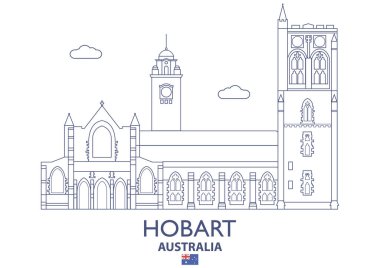 Hobart şehir manzarası, Avustralya