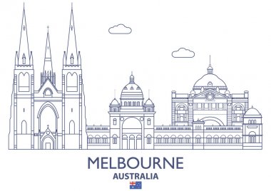 Melbourne şehir manzarası, Avustralya