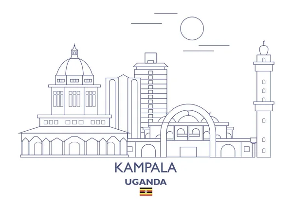 Kampala City Skyline, Uganda — Stock vektor