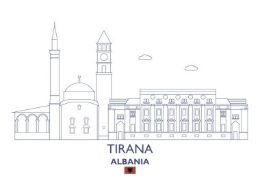 Tiran şehir manzarası, Arnavutluk