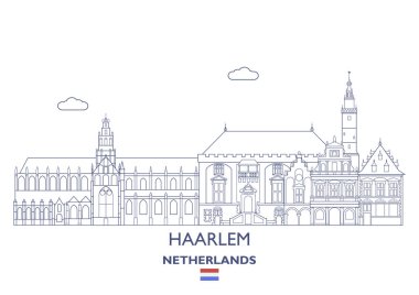 Haarlem şehir manzarası, Hollanda