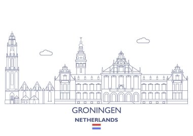 Groningen şehir manzarası, Hollanda