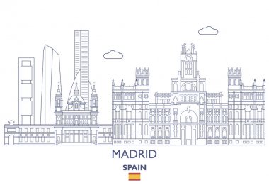 Madrid şehir manzarası, İspanya
