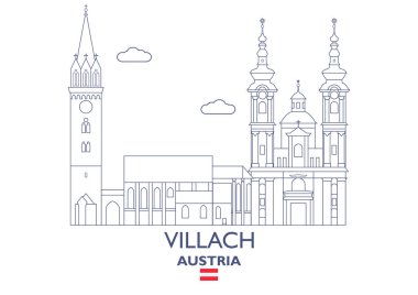 Villach şehir manzarası, Avusturya