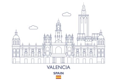 Valencia şehir manzarası, İspanya