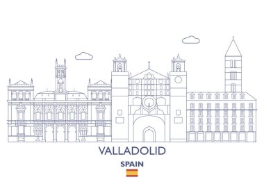 Valladolid doğrusal şehir manzarası, İspanya