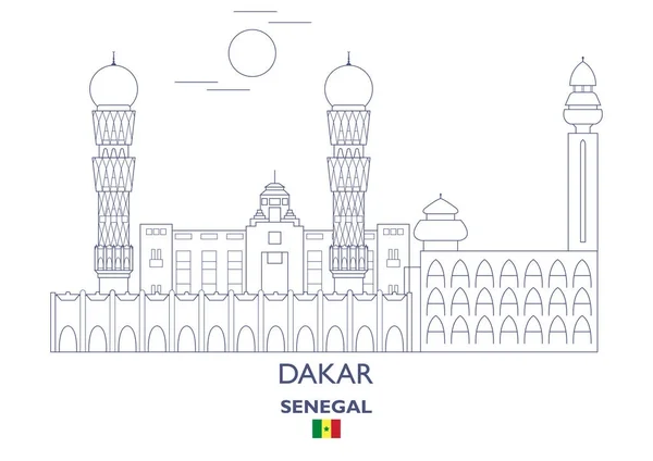 Dakar City Skyline, Senegal — Stock vektor