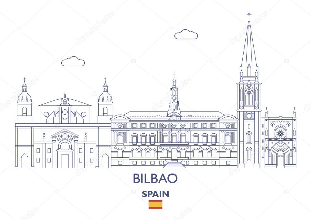 Bilbao City Skyline, Spain