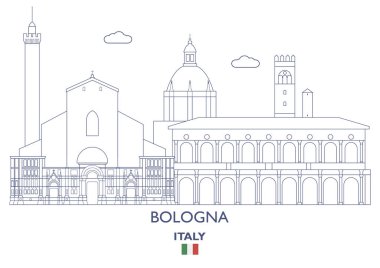 Bologna şehir manzarası, İtalya