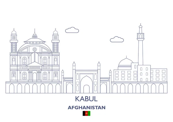 Skyline der Stadt Kabul, Afghanistan — Stockvektor