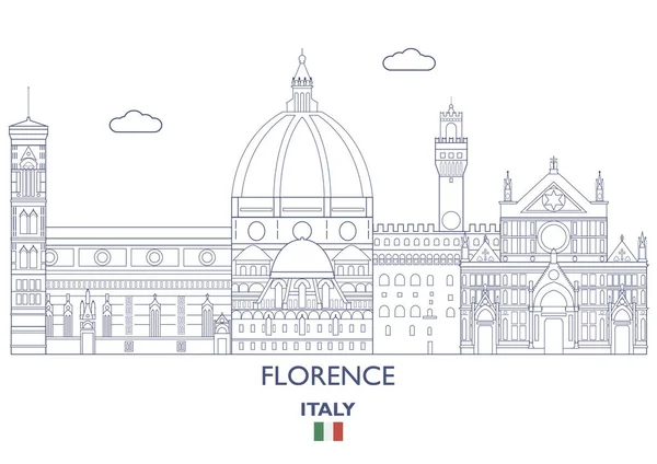 Florence City Skyline, Italy — Stock Vector