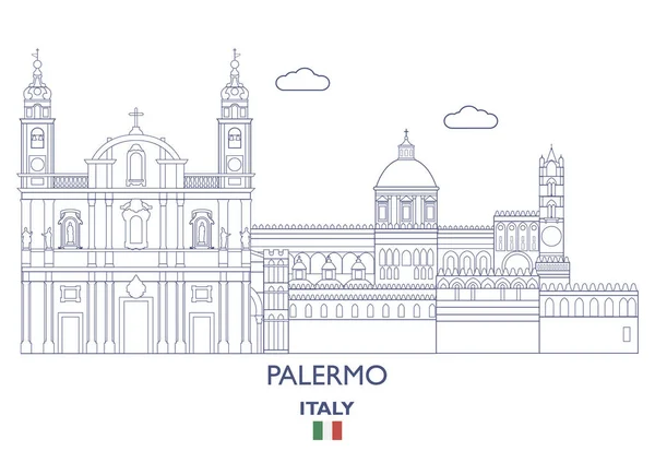 Palermo City Skyline, Italien — Stock vektor