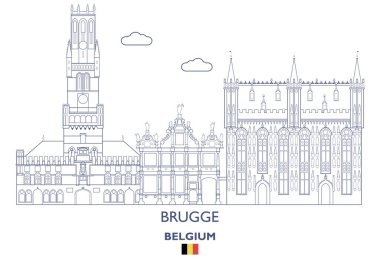 Brugge şehir manzarası, Belçika