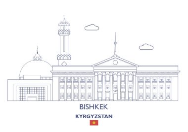Bişkek şehir manzarası, Kırgızistan