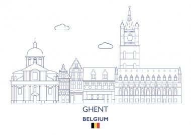 Gent şehir manzarası, Belçika