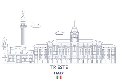 Trieste şehir manzarası, İtalya
