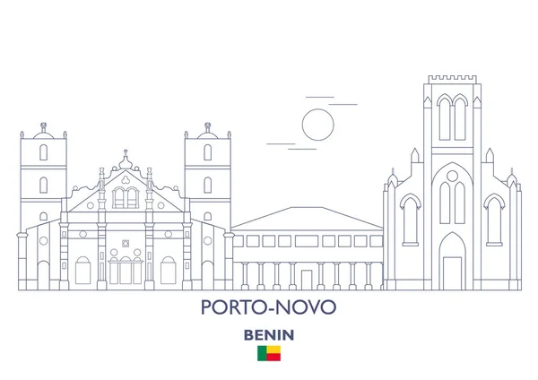 Порто-Ново-Сіті горизонт, Бенін — стоковий вектор