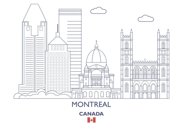 Montreal City Skyline, Canada — Stockvector