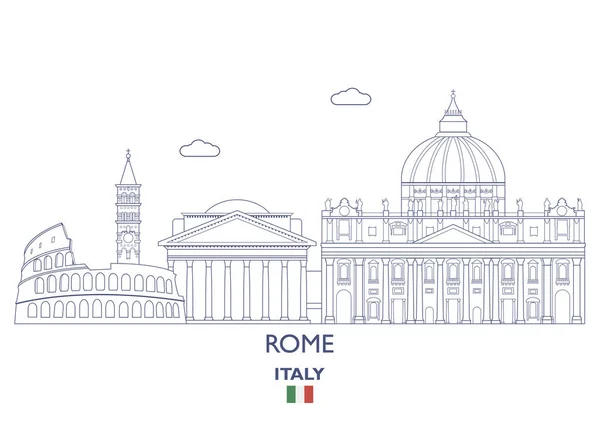 Róma város városképe, Olaszország — Stock Vector