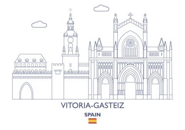 Vitoria-Gasteiz şehir manzarası, İspanya