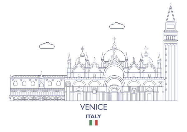 Venice City Skyline, Itália —  Vetores de Stock