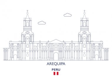 Arequipa doğrusal şehir manzarası, Peru
