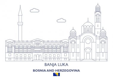 Banja Luka doğrusal şehir manzarası, Bosna ve Hersek