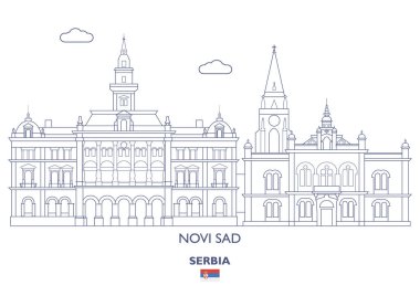 Novi Sad şehir manzarası, Sırbistan