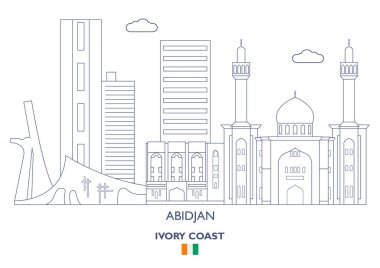 Abidjan City Skyline, Ivory Coast clipart