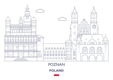 Poznan City Skyline, Polonya