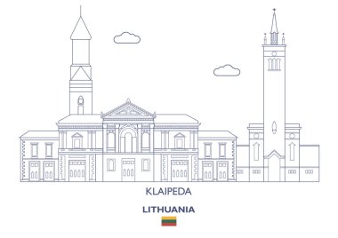 Klaipeda şehir manzarası, Litvanya