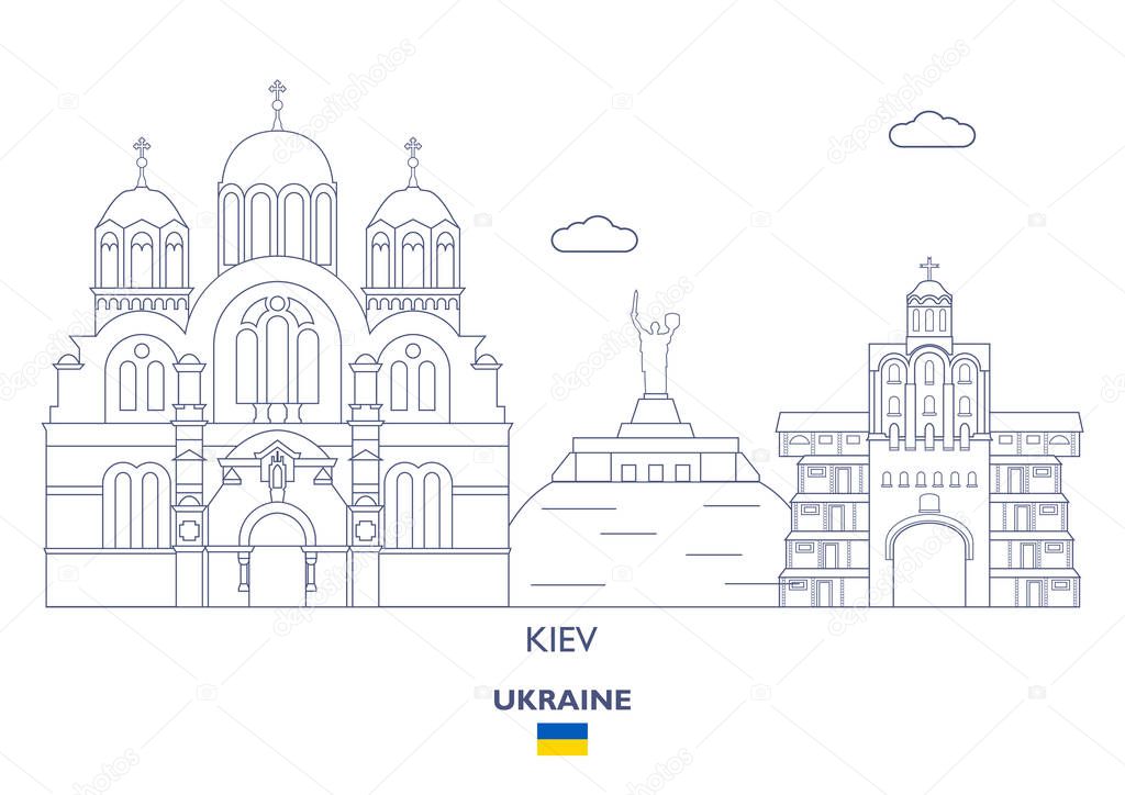 Kiev  City Skyline, Ukraine
