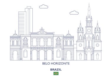 Belo Horizonte şehir manzarası, Brezilya