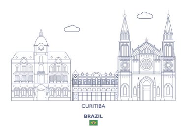 Curitiba şehir manzarası, Brezilya