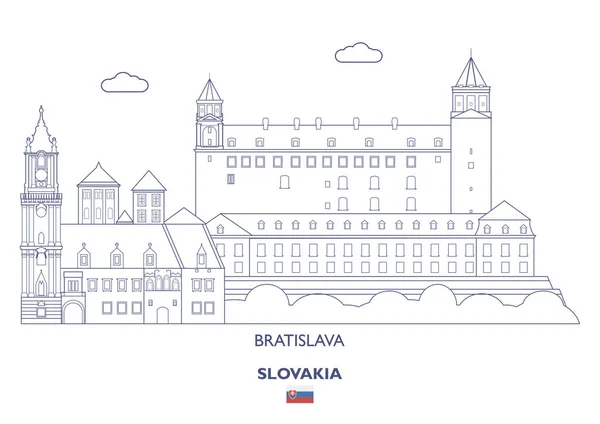 Stadtsilhouette von Bratislava, Slowakei — Stockvektor