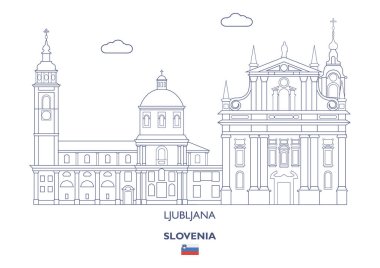 Ljubljana şehir manzarası, Slovenya
