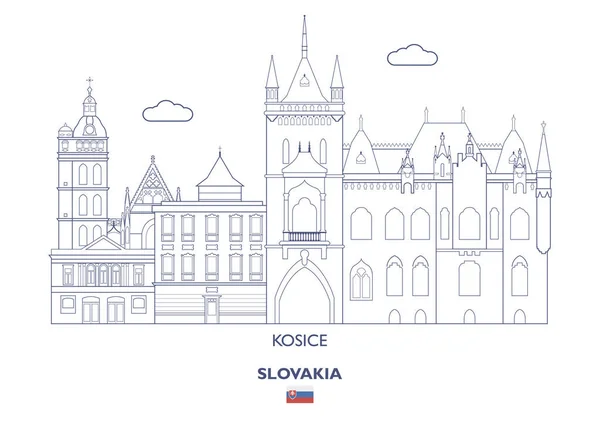 Kosice City Skyline, Slovaquie — Image vectorielle