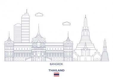 Bangkok şehrinin silueti, Tayland