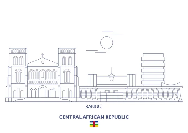 Bangui City Skyline, Centralafrikanska republiken — Stock vektor