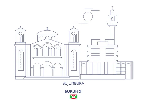 Bujumbura City Skyline, Burundi — Stock vektor