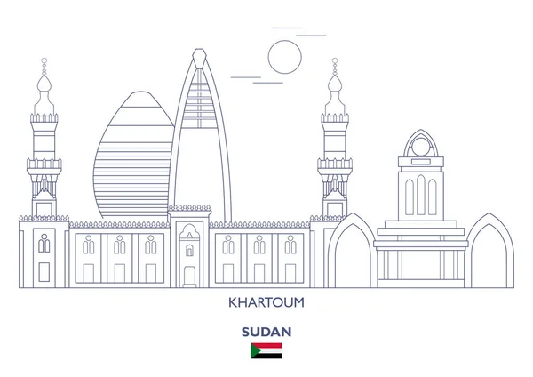 Skyline der Stadt Khartum, Sudan — Stockvektor