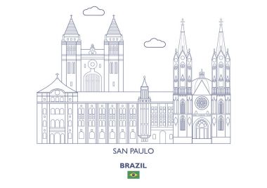 San Paulo şehir manzarası, Brezilya