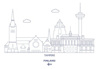 Tampere City Skyline, Finlandiya