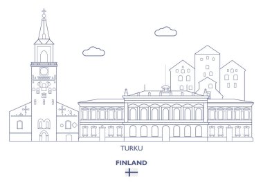 Turku şehir manzarası, Finlandiya