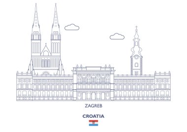 Zagrep şehir manzarası, Hırvatistan