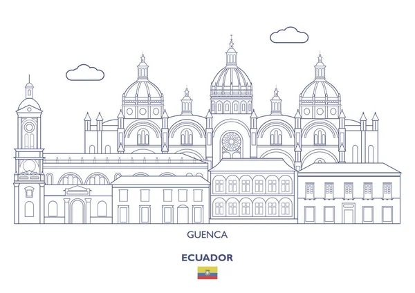 Guenca City Skyline, Ecuador — Stock vektor