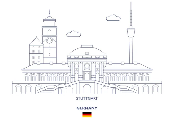 Stuttgart City Skyline, Germany — Stock Vector